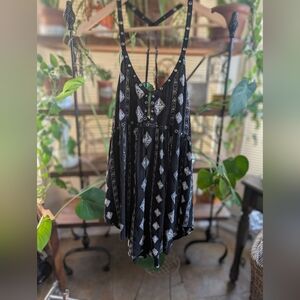 Black and White Patterned Dress